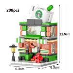 DIY arhitektuuripood T&auml;navavaade Toidumaja Ehitusplokid Komplekt T&uuml;drukute Klotsid Klassikaline Film Modell Laste M&auml;nguasjad Lastele