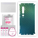 apgo Protective Skin Sticker for the back+sides compatible with Xiaomi Mi Note 10, Full Wrap Film, Foil, Vinyl - Pattern Carbon Chameleon CAKA1
