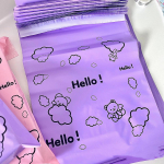 10 tk veekindel isekleepuv tihend kott postikotid plastikust transpordikott kullerkott &uuml;mbrik pakend kohaletoimetamiskott 17x30CM lilla