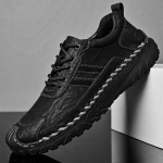 Mens Casual Leather Shoes Mid top Walking Driving Shoes for Male 39 khaki