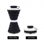 500ML Silikoonist Veepudel Tass Kokkupandav Lekkekindel Kaasaskantav Spordi Reisiveepudelid V&auml;lisreisidele J&otilde;usaali Matkamiseks Korduvkasutatav 500ML