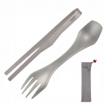 Lixada titaantangide klamber koos Sporki BBQ grillimist&ouml;&ouml;riistaga Kerged v&auml;lik&auml;mpingud matkak&ouml;&ouml;gin&otilde;ud Tongs & Spork