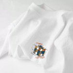 Naiste puuvillane l&uuml;hikeste varrukatega T-s&auml;rk suvine lahtise disainiga tr&uuml;kitud m&auml;rgiga paarile vabaaja topp M