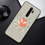 Telefoni&uuml;mbris Xiaomi Redmi Note 8 8T 10 9 9S 7 6 Pro xiaomi 9 9A 8 8A 7 6 must kate Hoesjes Art Etui Cute Animal Fox jaoks Redmi Note 8 Pro