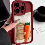 Candy Color Cute Cat telefoni&uuml;mbris iPhone 11 &uuml;mbrisele iPhone 13 12 15 Pro 14 Pro Max XR XS Max X 7 8 Plus SE matt p&otilde;rutuskindel kate iPhone 15 Pro veinipunane v&auml;rv