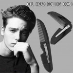 Meeste tasku kokkupandav kamm vuntsid vuntsid plastist &otilde;likamm kokkupandav kamm must