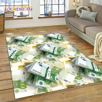 Dollar Euro Pound Money Rich Cartoon Area vaip, vaibavaip kodu elutoa diivani uksemati sisekujunduseks, laste libisemiskindel p&otilde;randamatt 40cm x 60cm