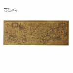 Maagiline maailmakaart j&otilde;upaberist retroplakat Dekoratiivne seinamaaling kohvikubaari jaoks