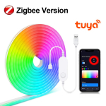 Zigbee 3.0 neoon RGB LED-ribavalgusti USB 5 V lindi lint h&auml;mardatav t&ouml;&ouml; Tuya Smart Gateway Hue Bridge'iga SmartThings Alexa Google 1M