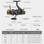 Uus Pikk Heitevurr Karpkala P&uuml;&uuml;givurr Vurr 3000-6000 Tugev Kahekordne Pidur 13-20 Kg P&uuml;&uuml;givurr Karpkala P&uuml;&uuml;givurr 5000 Series