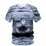 Suvised originaalsed Water Droplet Graphic T-s&auml;rgid meestele Trend vabaaja loominguline lihtsas stiilis tr&uuml;kitud O-kaelusega l&uuml;hikeste varrukatega T-s&auml;rgid XXS