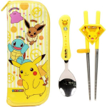 Lilpang Pokemon Parandus s&ouml;&ouml;gipulgad ja lusikas kohver komplekt PK6525, kollane, 1 komplekt, Korea populaarne lauan&otilde;u yellow
