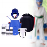 Karate Sparring Gear komplekt K&auml;e jalakaitsmed Reguleeritav polsterdatud Taekwondo rinnapadja jalgekaitse M sinine