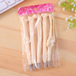 5 tk/komplekt Naljakas elutruu luukujuline pastapliiats Kooli kontori kirjutustarbed kingituseks kirjatarbed must