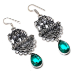 Green Tourmaline Gemstone 925 Sterling Silver Gift Jewelry Earring 2.56 a3n26