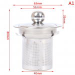 Korduvkasutatav roostevabast terasest tees&otilde;el v&otilde;rgusilma infusioonikorv lahtiste teelehtede infusioon 55*105*83mm