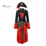 Halloweeni cosplay kleit Piraatkuninganna tantsupeokleit lavaesinemiskost&uuml;&uuml;m kelluke varrukad Ebaregulaarne &auml;&auml;r N&ouml;&ouml;rihm v&ouml;&ouml;ga viikingite kleit M must valge v&auml;rv