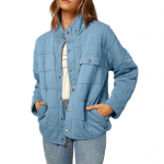 Daami talvejope krae Kaelakaitse, polsterdatud paks &uuml;hev&auml;rviline pikkade varrukatega rinnatasku n&ouml;&ouml;p-alla M armee roheline v&auml;rv