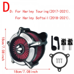 RSD mootorratta CNC turbiini &otilde;hupuhasti filtri sisselaskeava Harley Sportster Dyna Softail Touring Street Glide Road Kingile Blue Filter A