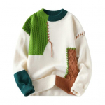 S&uuml;gis Talv Meeste Kampsun V&auml;rviplokk L&otilde;igatud Disain &Uuml;mar Kaelus Vaba Kootud Pullover L hall