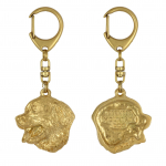 Bernese Mountain Dog, Berner Sennenhund - Gilded key ring with dog, handbag decoration, luxury accessory by Art-Dog brand