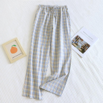 2025. aasta uued kevad-/suvised p&uuml;ksid, 100% puuvillane marli, &otilde;hukesed jaapani ruudulised kodup&uuml;ksid, naiste alusp&uuml;ksid M