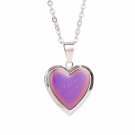 V&auml;rv -Muutuv armastus Fotokast Kaelakee Vask Virsik S&uuml;dame Ripats Kaelakee Naiste roostevabast terasest keti ehted