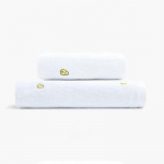 Tikitud Avokaado Puuvillane Vannitualettide Komplekt - Sisaldab 1 tk Vannitualetti ja 1 tk N&auml;otualetti, Pehme Veeimav R&auml;tik, Roheline, Valge roheline