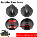 2tk 6/8Mm gaasipliidi tarvikud montaaži nupp Universaalne h&otilde;bedane gaasipliidi nupud pliidi ahju juhtl&uuml;liti as the picture