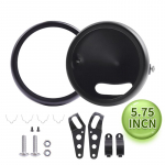 5,75-tolline must &uuml;mmargune mootorratta 5 3/4-tolline LED-esitulede kinnituskorpus Harley Chopper esilaterna tuletorni jaoks