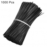 1000 tk taimesidemed, painduvad vabastatavad plastist veekindlad lilletraadid aia jaoks 10cm must