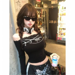 Spice Girl &Uuml;he &otilde;laga pitsist pitsist T-s&auml;rk naistele varas&uuml;gisel, uus stiil puhas, soov n&auml;idata &otilde;hukest s&auml;rki Ins S must