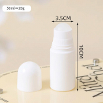 50/100 ml valge plastikust rullpalliga eeterlik &otilde;li, villimisudu konteiner reisimiseks t&auml;idetav pudel isetehtud deodorandi tarvikud 50ml