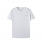 Li Ning Logo Spordimeeskonna kaelusega liibuv sirge l&otilde;ikega l&uuml;hikeste varrukatega T-s&auml;rk meestele Valge YTST073-3 5XL