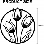 1 tk lilleline metallist seinakunst, metallist seinaskulptuur, &uuml;mmargune lille siluett seinakaunistus rauast k&auml;sit&ouml;&ouml; seinakleebis rippuv seinakunst helehall v&auml;rv