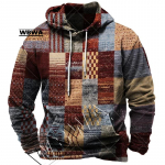 Vintage meeste kapuuts kampsunile 3D ruuduline printimine pikkade varrukatega pullover Street Man Clothing Meeste &uuml;lisuur kapuutsiga kampsun 2023 S
