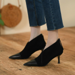 Mood 2024 Uued Naiste Naked Saapad Mood S&uuml;gissaapad K&otilde;rged Kontsad Terava Ninaga Must Aprikoos Naiste Kingad Pahkluusaapad 36 aprikoosi