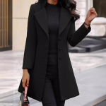 Naiste jope kardigan, &uuml;herealine bleiser, pikkade varrukatega liibuv mantel Kevadtalvine t&ouml;&ouml;mantli riietus Suures suuruses pealismantel XXS kollane