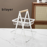 Riiul Loominguline mitmekihiline Wispy v&otilde;rgust puuviljakorv Kodu Elutuba Kuivad puuviljad, suupisted hoiuriiulid 34.5*18*6.5cm