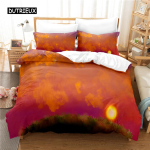 P&auml;ikeseloojangu Voodipesukomplekt Tekikotikomplekt 3d Voodipesu Digitaaltr&uuml;kk Voodipesu Queen Size Voodipesukomplekt Moedisain AU Single(140x210cm) brown