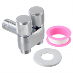 Tualett-bidee pihusti kolmnurkventiil 1 sisse kaks topeltjuhtkraan G1/2 p&ouml;&ouml;rdl&uuml;liti du&scaron;ipea pesumasina ventiil