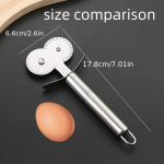 1 tk topeltrattaline pitsal&otilde;ikur Terav kaherattaline trumliga pitsaviilutaja k&auml;eshoitav roostevabast terasest pitsaviilutaja pagaripirukas, vahvlitaigna kook Pizza Cutter