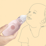 Baby Nasal Aspirator Bulb 3 Gear Infant Nose Cleaner for Home Travel Outdoor pink roosa