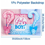 Sugu avalikustamise taust Fotok&otilde;ne Sugu avalikustamise peo b&auml;nner Taust &Otilde;nnelik s&uuml;nnip&auml;ev Peo dekoratsioon Lapsed Poiss T&uuml;druk Beebipidu