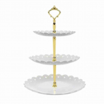 3-korruseline magustoidualuse alus Luksuslik plastist puuviljavaagna koogiriiul elutoa pulmadeks C Black