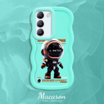 V&auml;rvitud muster Big Wave Edge pehme silikoon materjal Macaron telefoni &uuml;mbris p&otilde;rutuskindel kaitsev kummist korpus OnePlus Vivo Motorola Moto jaoks Vivo Y15A must