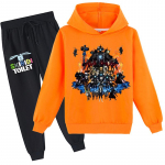 Lastele 3D kapuutsiga komplekt Skibidi tualett-puloveriga spordidress Speakerman Laste kampsun+p&uuml;ksid 170