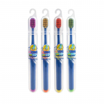 V&auml;rviline keskmise harjastega t&auml;iskasvanute hambahari suure pea ja individuaalse pakendiga Single pack