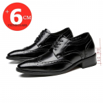 Kvaliteetsed ehtsast nahast brogue meeste k&otilde;rgendusega kingad 6 cm k&otilde;rguse suurendamine Oxford meeste pidulikud kleidikingad &auml;rikontorisse pulmadeks 38