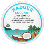 Badger, Coconut After Sun Balm, 2 oz (56 g) blue